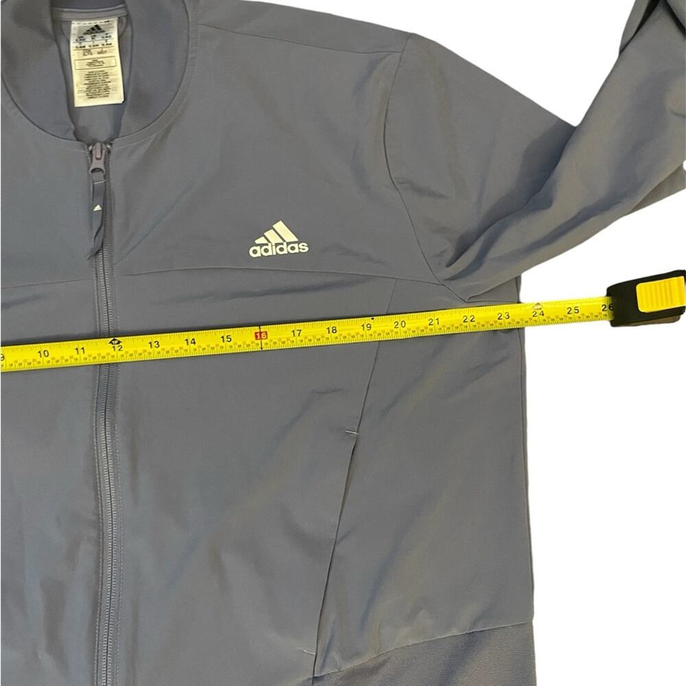 Adidas Women Aero Ready Cropped Windbreaker Track Jacket Size XL Violet Retro - Picture 6 of 7
